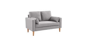 Sweeek: Canapé 2 places en tissu gris clair style scandinave à 119,99€ (au lieu de 199,99€)