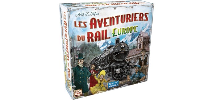 Amazon: Jeu de société - Les Aventuriers du Rail Europe - Days of Wonder à 30,99€