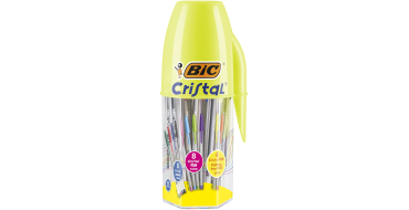 Amazon: Pot de 20 stylos bille Bic Cristal Original et Fun - pointes moyenne et large à 5,99€