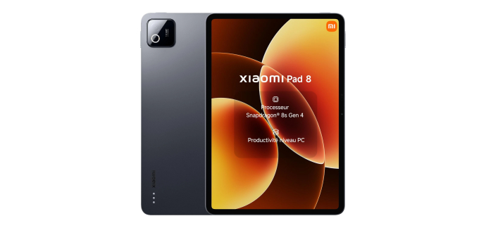Amazon: Tablette 11.2" Xiaomi Pad 8 - Snapdragon 8s Gen 4, 8 Go / 256 Go, 144 Hz à 389,30€