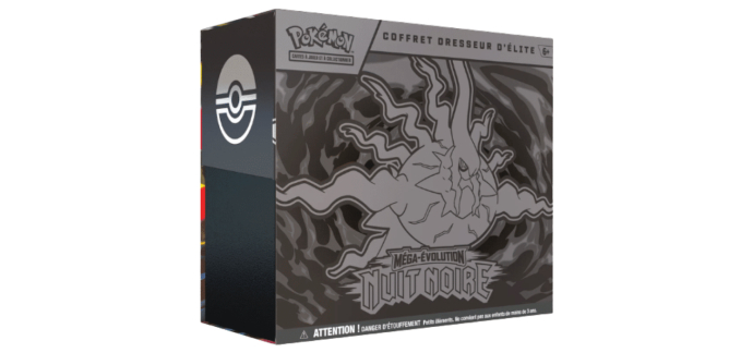 Fnac: Coffret Dresseur Elite Pokémon Nuit Noire ME05 (Cartes) à 55,99€ (au lieu de 69,99€)