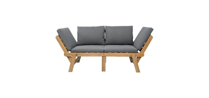 Cdiscount: Banquette de jardin convertible en bois d'acacia FSC - KAYDA - 2 places à 139,99€