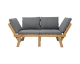 Cdiscount: Banquette de jardin convertible en bois d'acacia FSC - KAYDA - 2 places à 139,99€