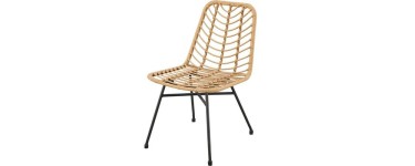 Cdiscount: Lot de 2 chaises de jardin KOMODO - Imitation rotin naturel, structure acier à 59,99€