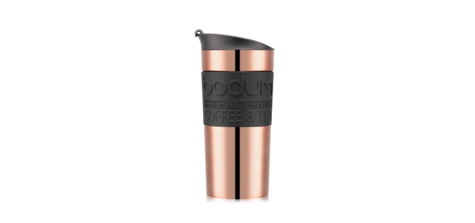 Amazon: Mug de voyage Bodum inox double paroi - coloris cuivre à 9,9€ (au lieu de 22,89€)