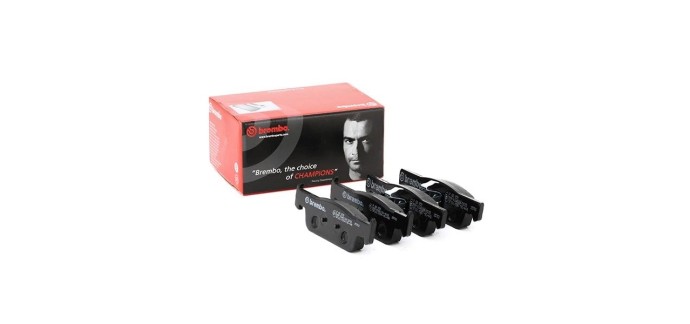 Amazon: Jeu de 4 plaquettes de frein avant Brembo P68059 - Clio IV, Sandero II, Twingo III à 13,9€
