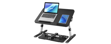 Amazon: Support PC portable Songmics avec tiroir - réglable hauteur/inclinaison, 25 kg à 22,49€