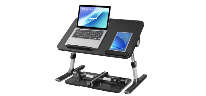 Amazon: Support PC portable Songmics avec tiroir - réglable hauteur/inclinaison, 25 kg à 22,49€