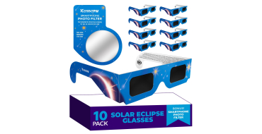 Amazon: Lot de 10 paires de lunettes anti-éclipse solaire 2026 - CE et ISO à 4,99€