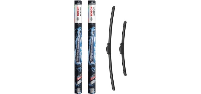 Amazon: Jeu de 2 Balais d'essuie-glaces Bosch Aerotwin eAR 601 S - 600/400 mm à 15,50€ (au lieu de 27,24€)
