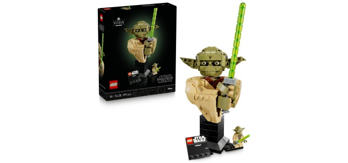 Amazon: LEGO® Star Wars Le Buste de Yoda (75438) à 28,9€ (au lieu de 34,49€)