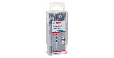 Amazon: Boite de 10 forets à métaux hélicoïdaux Bosch - 5,6 x 57 x 93 mm à 11,37€ (au lieu de 16,89€)
