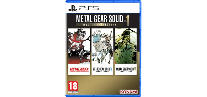 Amazon: Metal Gear Solid Master Collection Vol.1 (PS5) à 39,66€ (au lieu de 59,99€)