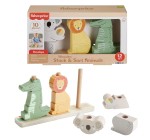 Amazon: Jeu éducatif Fisher-Price Animaux à empiler et trier en bois à 8,99€ (au lieu de 13,91€)