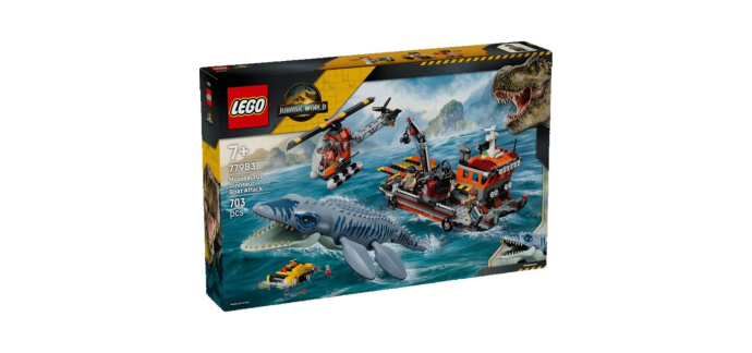 E.Leclerc: LEGO 77983 Jurassic World Attaque Mosasaure à 94,99€ (au lieu de 99,99€)