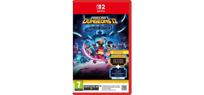 Amazon: Minecraft Dungeons 2 Deluxe Edition sur Nintendo Switch 2 à 38,03€