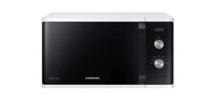 Amazon: Micro-ondes Samsung MS23K3614AW - 23L, 800W à 97€ (au lieu de 124,56€)