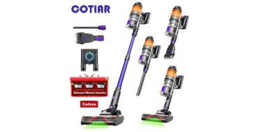 JoyBuy: Cotiar R11 Aspirateur sans fil 500W - 50 kPa, autonomie 60 min, écran LED à 44,99€