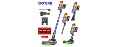 JoyBuy: Cotiar R11 Aspirateur sans fil 500W - 50 kPa, autonomie 60 min, écran LED à 44,99€