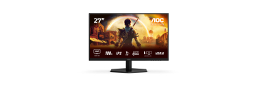 Amazon: Écran PC AOC Q27G42XE 27" QHD 180Hz Fast IPS HDR10 G-Sync à 129,99€ (au lieu de 153,35€)