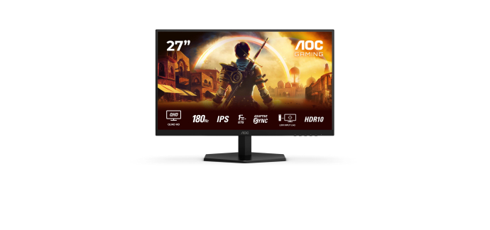 Amazon: Écran PC AOC Q27G42XE 27" QHD 180Hz Fast IPS HDR10 G-Sync à 129,99€ (au lieu de 153,35€)