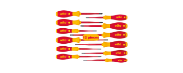 Amazon: Jeu de 12 tournevis isolés pour électricien Wiha à 54,84€ (au lieu de 68€)