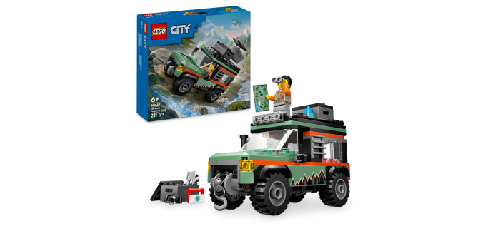 Amazon: LEGO® City Le Camion 4x4 Tout-Terrain (60447) à 14,24€ (au lieu de 18,83€)