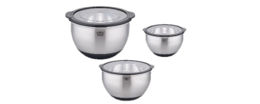 LIDL: GSW Bol en acier inoxydable Primo - 3 tailles, couvercle hermétique à 9,99€ (au lieu de 29,99€)