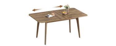 SONGMICS: Table de salle à manger extensible Vasagle - 120 kg à 147,60€ (au lieu de 180€)