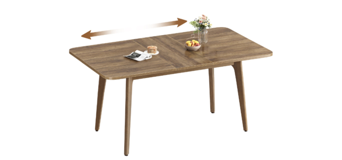 SONGMICS: Table de salle à manger extensible Vasagle - 120 kg à 147,60€ (au lieu de 180€)