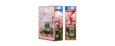 Amazon: Puzzle 3D en Bois DIY Tonecheer - Book Nook Le Voyage de Sakura avec capteur LED à 24,79€