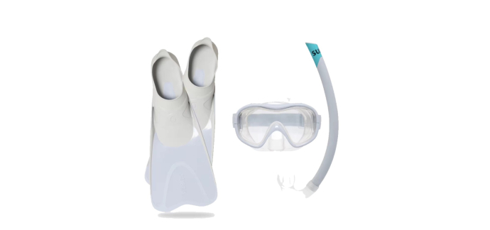 Decathlon: Kit de snorkeling adulte SNK 100 - Palmes, masque et tuba à 19,99€ (au lieu de 24,99€)