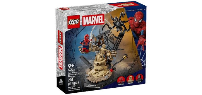 Amazon: LEGO 76334 Le combat Spider-Man Sandman à 17,99€ (au lieu de 24,99€)
