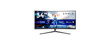 Amazon: Écran PC 34" Philips Evnia 34M2C6500 - WQHD, QD-OLED 175 Hz à 475€ (au lieu de 514,50€)