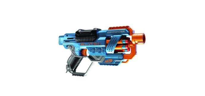 Amazon: Blaster à fléchettes Nerf Elite 2.0 Commander RD-6 - 12 fléchettes à 10,99€ (au lieu de 13,99€)