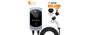 JoyBuy: Chargeur VE feyree 32A 7,6kW monophasé Wallbox Type 2 avec app à 185,85€ (au lieu de 259,9€)