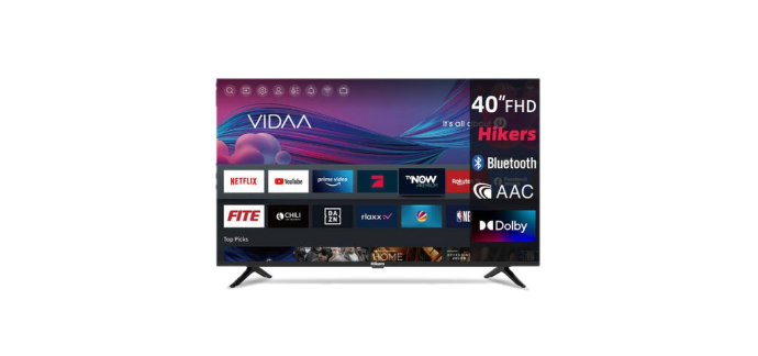 JoyBuy: Hikers Smart TV 40" FHD WiFi VIDAA - Triple Tuner, HDMI x3, USB x2 à 139,99€ (au lieu de 229€)