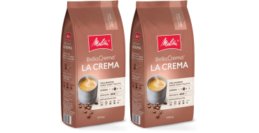 Amazon: Lot de 2 paquets de 1kg de café en grain Melitta BellaCrema - Intensité 3 à 25,90€