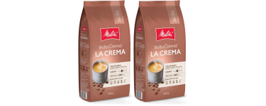 Amazon: Lot de 2 paquets de 1kg de café en grain Melitta BellaCrema - Intensité 3 à 25,90€