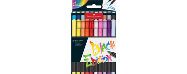 Amazon: Coffret de stylos pinceaux Faber-Castell - Black Edition, 20 couleurs à 9,68€ (au lieu de 14,09€)