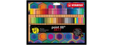 Amazon: Lot de 65 feutres pointe fine Stabilo point 88 ARTY - coloris assortis à 25,35€ (au lieu de 52,48€)