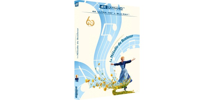 Amazon: Blu-ray 4K + Blu-ray La Mélodie du bonheur - 60ème Anniversaire à 14,99€ (au lieu de 25,92€)