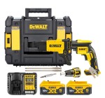 Amazon: Visseuse pour plaques de plâtre DeWalt DCF620P2K-QW - 18V, 2 batteries 5Ah, coffret à 238,49€