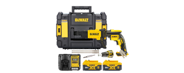 Amazon: Visseuse pour plaques de plâtre DeWalt DCF620P2K-QW - 18V, 2 batteries 5Ah, coffret à 238,49€