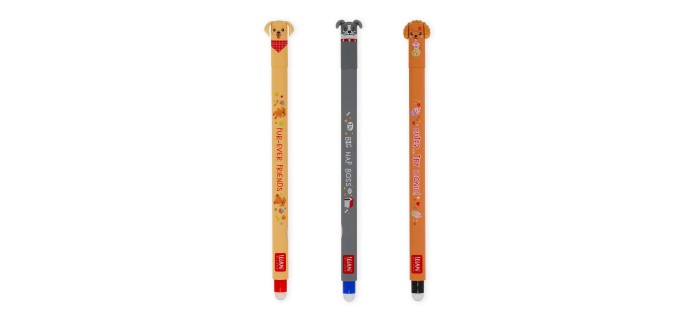 Amazon: Lot de 3 stylos gel effaçables Legami Edition Limitée Fur-ever Friends à 7,59€
