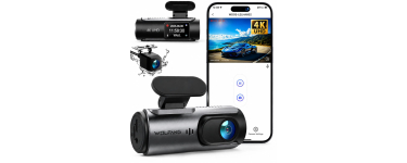 Amazon: Dashcam 4K Avant Arrière - Wi-Fi, Grand Angle 170°, Mode Stationnement 24H à 39,99€