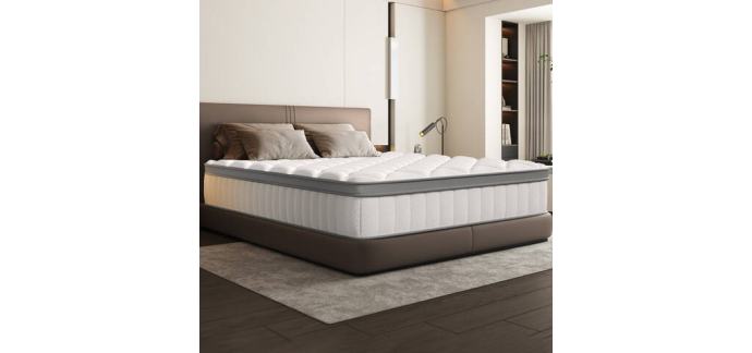 JoyBuy: GTIMEX Matelas ressorts ensachés 7 zones 140x190 cm à 119,98€ (au lieu de 299,99€)