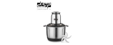 JoyBuy: DSP KM4108 Hachoir alimentaire 5 L inox - 2 vitesses, couteau 5 lames à 19,99€ (au lieu de 34,99€)