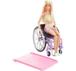 Amazon: Poupée Barbie Fashionistas avec fauteuil roulant et rampe HJT13 à 15,99€ (au lieu de 24,99€)