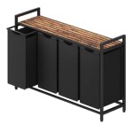 JoyBuy: Panier à linge coulissant 160 L avec sac amovible et tablette à 31,98€ (au lieu de 69,44€)